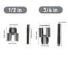 PVC Pipe Threader With 3 Dies 1/2" 3/4" 1" Thread Maker Tool Electric Drill Compatible Kit
