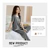 [PHOLEY] Women's Pajamas, Top and Bottom Set, Short Sleeves, Long Pants, Room Wear, Plain, Loungewear, Loose, Soft, Comfortable, Breathable