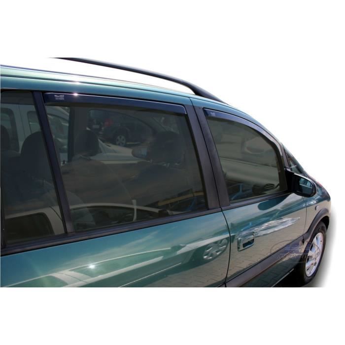 Déflecteurs d'air - J&J AUTOMOTIVE - Opel Zafira A 1999-2005 - Fumé - Acrylique renforcé - Installation facile
