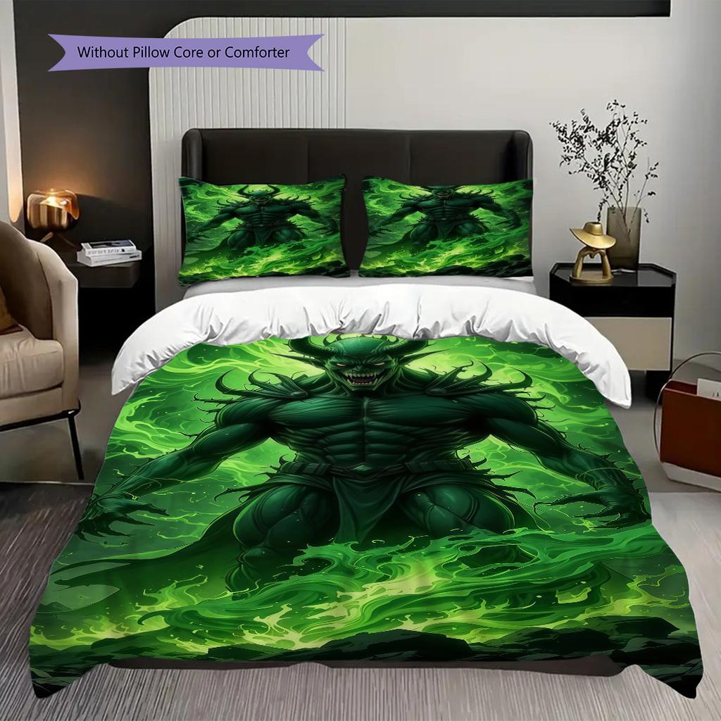 Dark Fantasy Warrior Set Threepiece Set 1 Duvet Cover 2 Pillowcase Without Core Bedding Set Christmas Birthday Gift