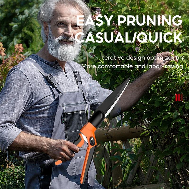 1 Pcs Grass Shears Hedge Shears Gardening Tools Handheld Lawn Trimming Borders Garden Bushes 360° Rotate Sharp Bonsai Tools