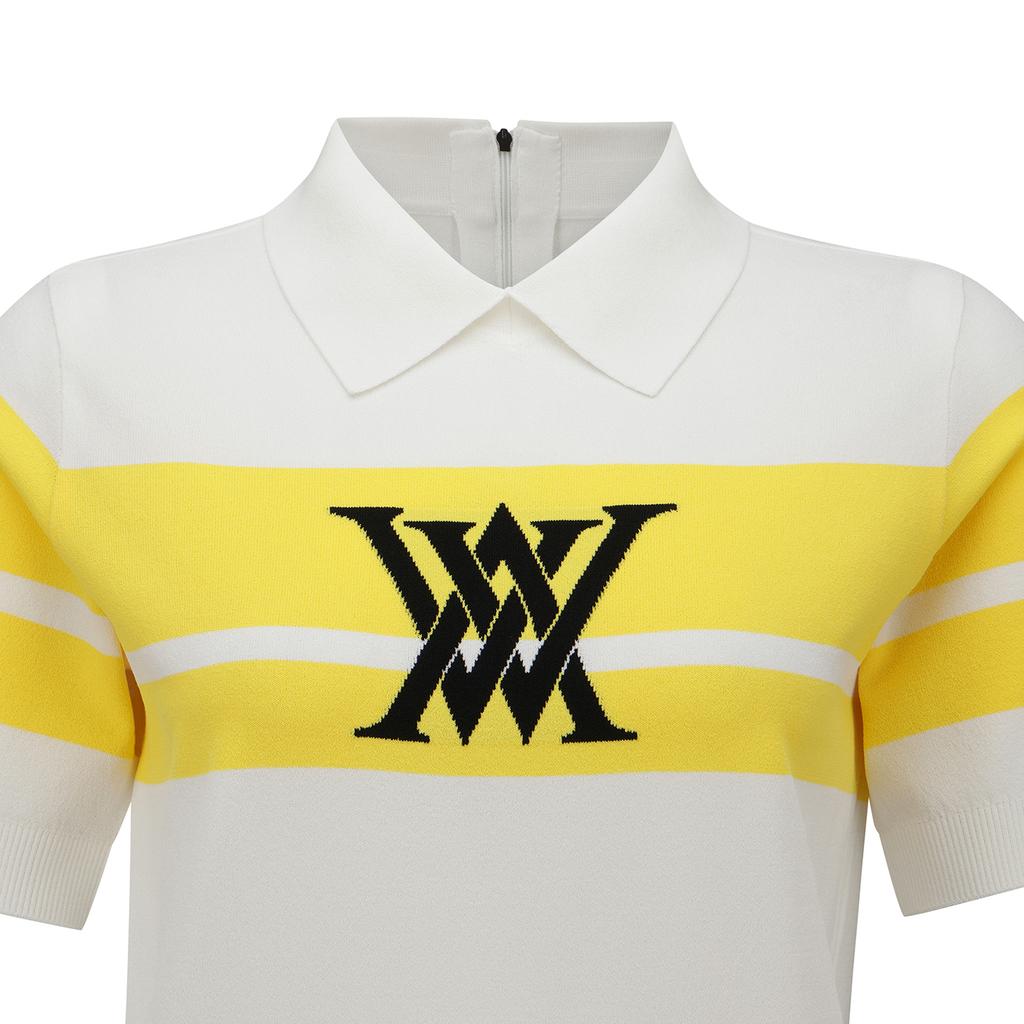ANEW GOLF Women Abstract Color Block Sweater_Wh
