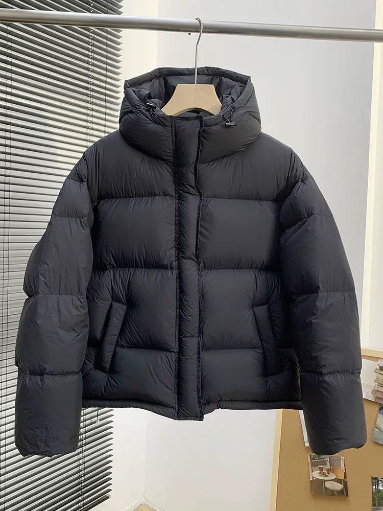 95% White Duck Down Women's Short Winter Hooded Jacket 2025 - Light Luxury Petite Puff Coat