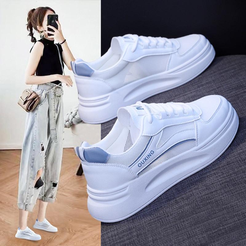 Little white shoes women's summer 2025 new women's shoes trendy shoes ins street shot board shoes platform fashion versatile casual shoes