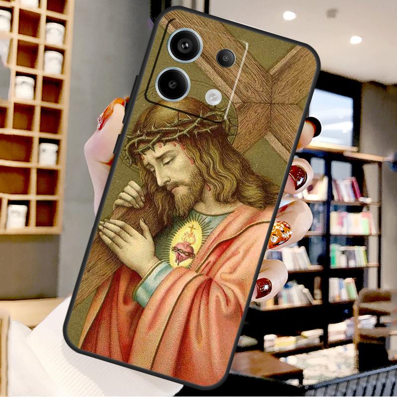 Jesus Cross For Xiaomi Redmi Note 14 Pro 12 11 9 10 13 15 Pro Plus Case For Redmi 15 10C 12C 13C 14C 15C