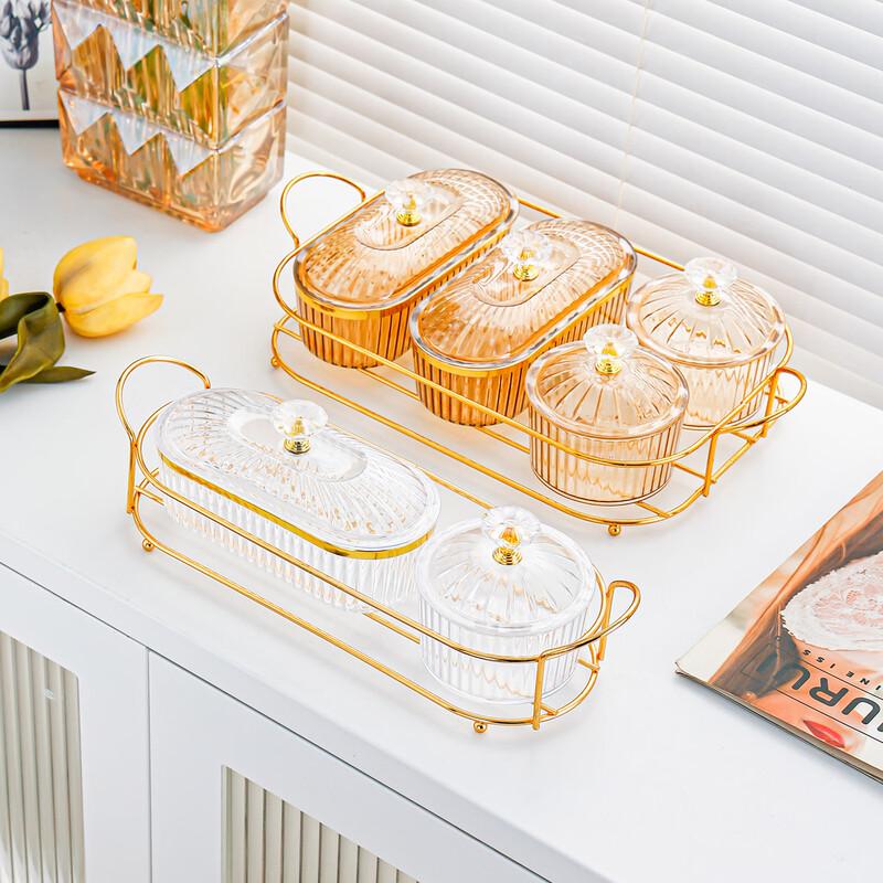 Elegant Transparent Serving Platter Set