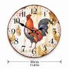 Battery Operated Wooden Wall Clock Silent Movement Home Decor Clock Retro Wall Clock  Wall Mount