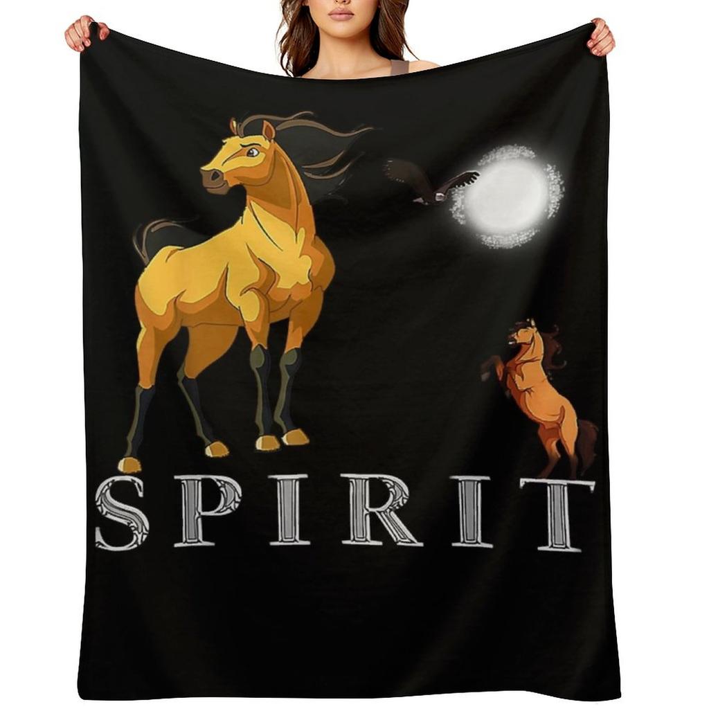 Spirits Stallions of the Cimarrons Premium T-Shirt Throw Blanket for winter manga Sofa Quilt Single Blankets