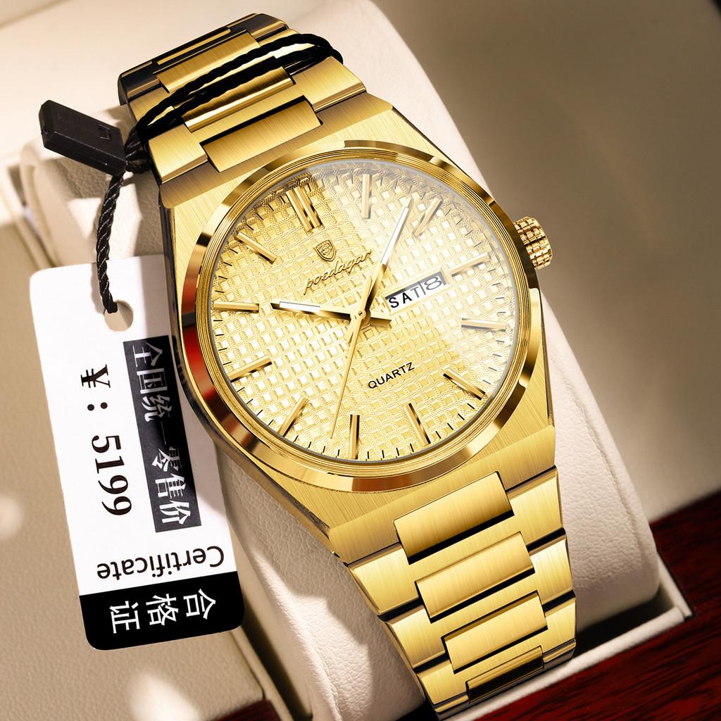 Zwitsers Ultra Dun Herenhorloge Waterdicht Kwarts Met Kalender En Lichtgevende Wijzers Voor Casual Draag