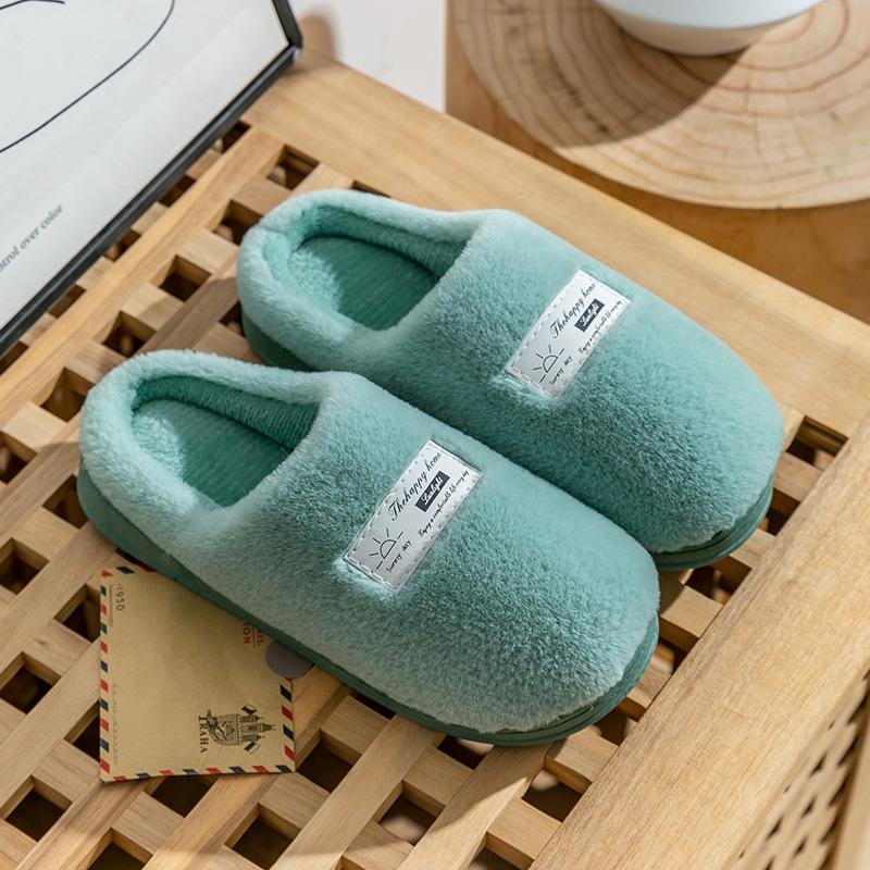 Cotton slippers couple spring and autumn winter home use indoor non-slip home ladies warm winter plush men