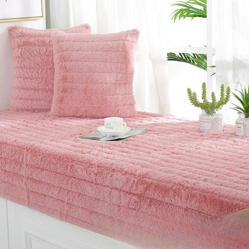 Plush Bay Window Mat Window Mat Fabric Pastoral Life Bay Window Tatami Seat Mat Thickened Non-Slip Balcony Mat