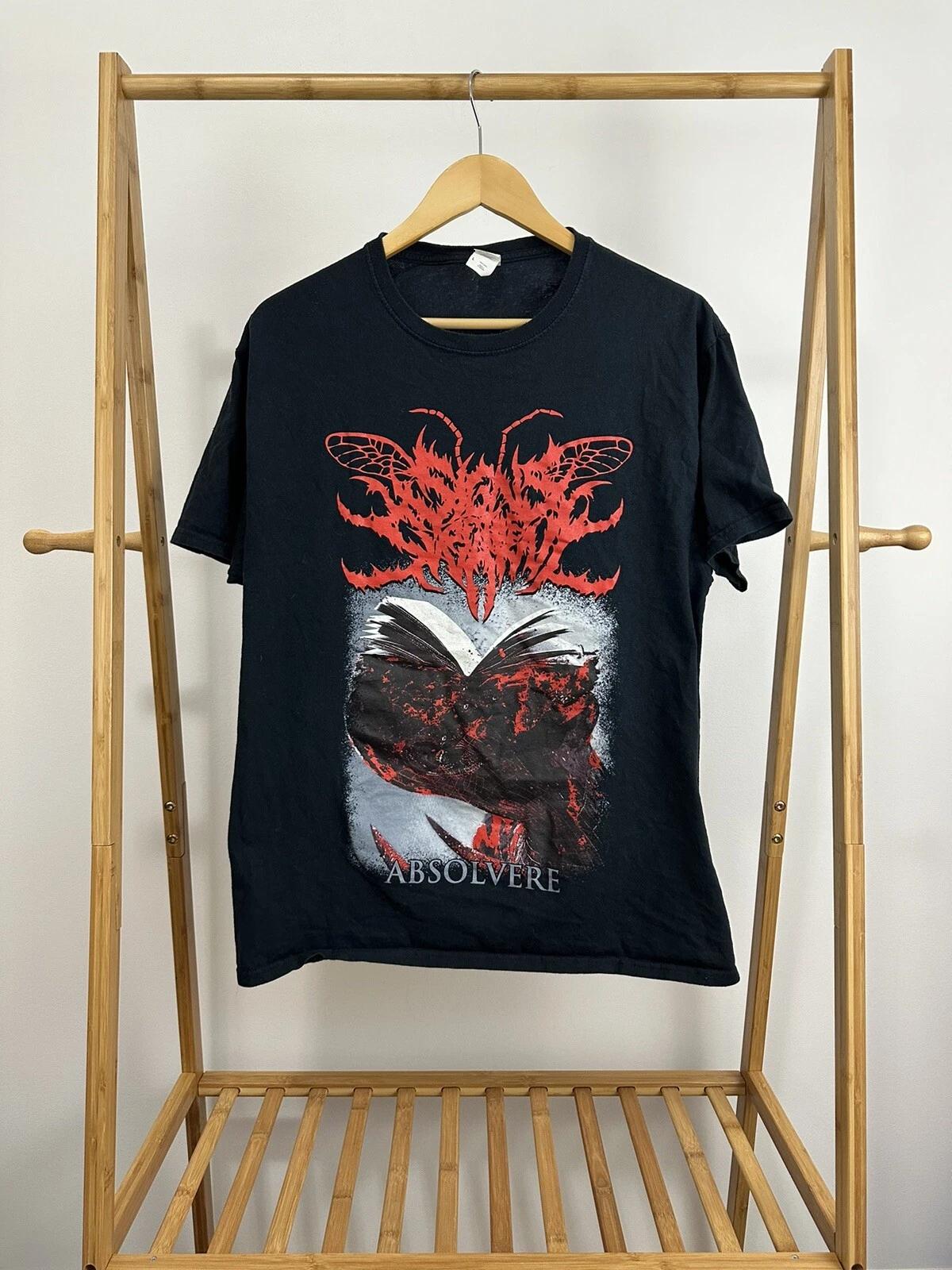 

Signs of The Swarm Absolvere Album Heavy Metal Band Concert Tour T-Shirt Men Women Summer Crew Neck Cotton Tee S