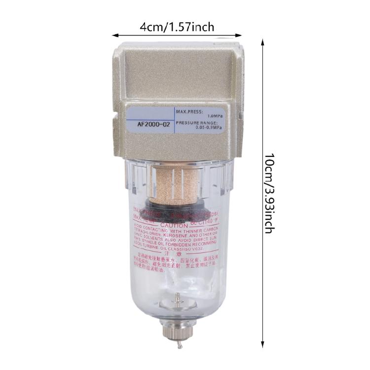 Multipurpose AF2000 02 Pneumatics Systems Air Filter Moisture Trap Portable for Enhances Equipment Long Time Use