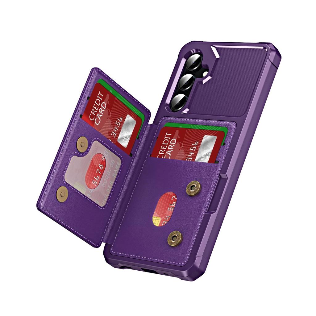 For Samsung Galaxy A17 A36 A26 A55 A25 A15 A05 A34 A73 A23 A12 Wallet Case with Card Slot, Folio Flip RFID Blocking with Stand