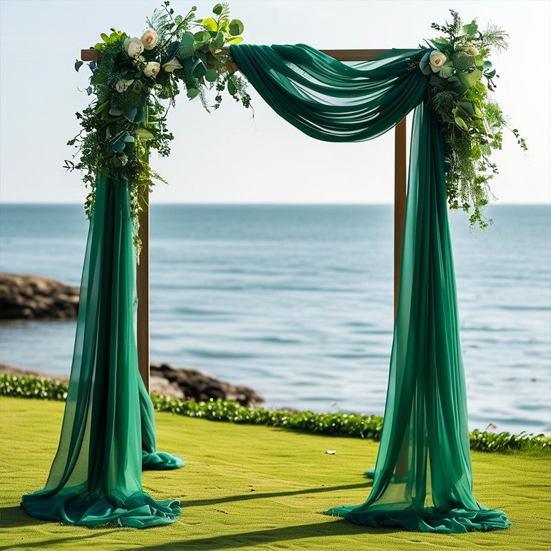 

Занавеска для свадебного торжества на открытом воздухе - Сетчатая пряжа, марля для украшения вечеринки 1.6m x 1m