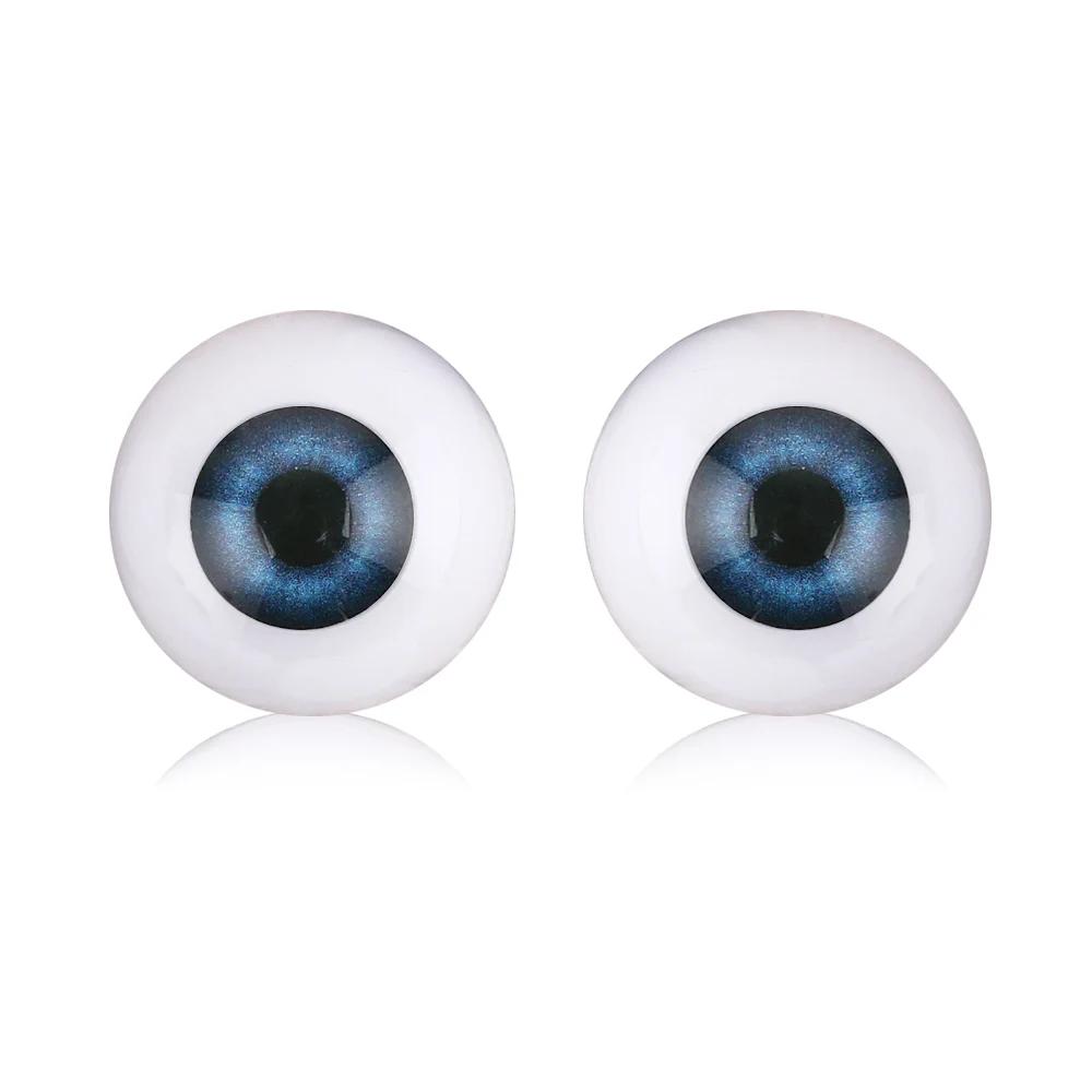

20/22/24Mm 1Pair Acrylic Eyeball Realistic Dolls Eyes Plastic Half Round Hollow Back Fake Eyes Eyeballs Diy Making Doll Bear Toy 20mm