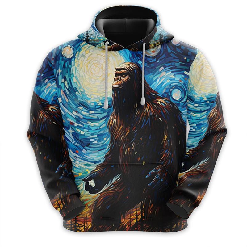 Bigfoot Love Graphic Sweatshirts Harajuku Fashion Sasquatch Hoodies For Men Clothes Big Foot Women Tracksuit Y2k Boy Pullovers