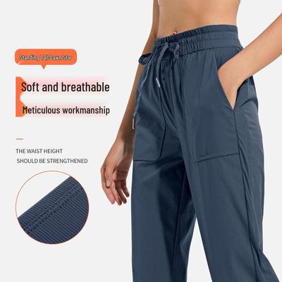 Women's Summer Joggers: Quick-Dry, Casual, European/American Style with Drawstring