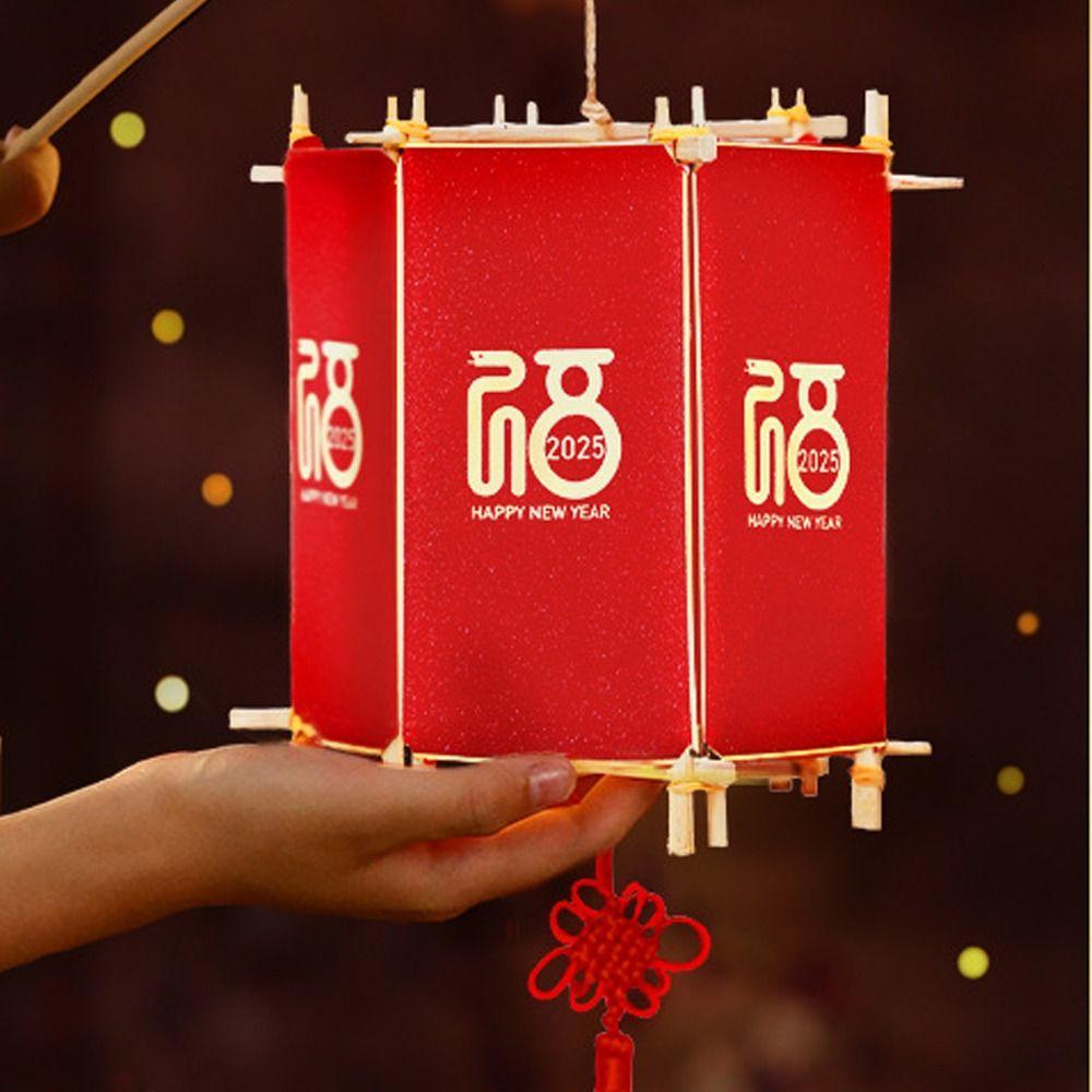 Blessing 2025 Snake Year Portable Lantern Chinese Style Celebration Lantern Lantern Festival