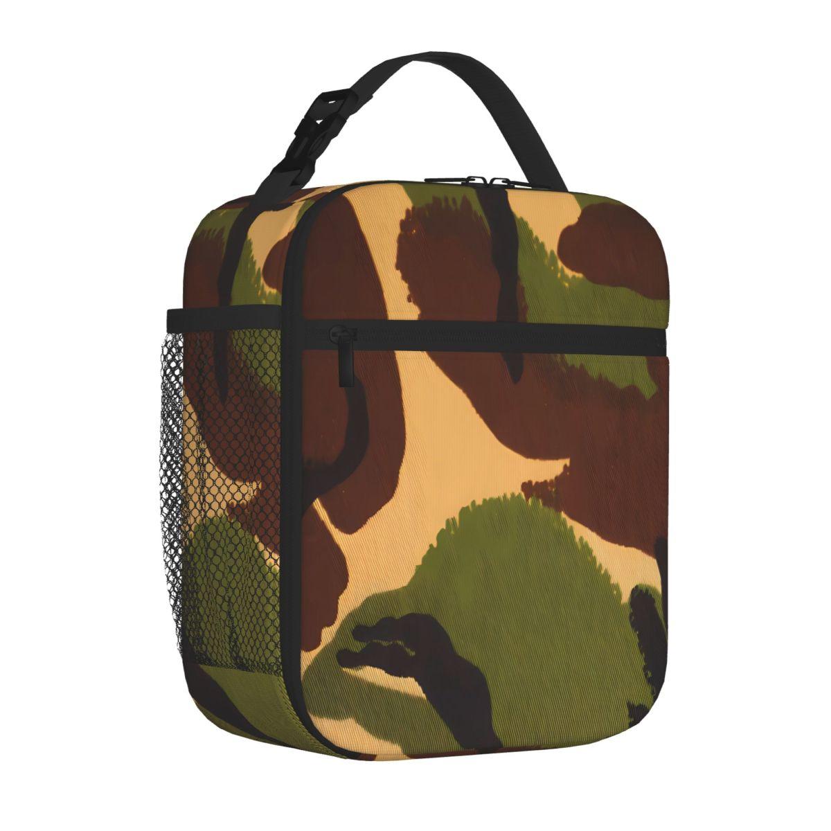 Bestselling DPM - British Camouflage Pattern Zipper Closure Picnic Lunch Bag Balanced Diet Pack Canvas Lunch Bag One Size