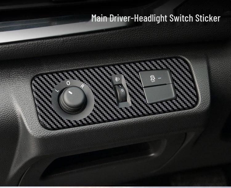 19-21 GAC MAXUS G50 Carbon Fiber Interior Protective Film: Anti-Scratch & Anti-Kick Console/Door Stickers