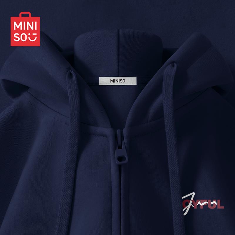 MINISO Men s American Style Heavyweight Hooded Zip Sweatshirt XL