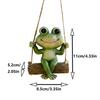 Schwingendes Baumstamm-Frosch Harz Hängendes Ornament Große Augen Cartoon Frosch Baum Hängende Statue Hof Terrasse Garten Mikro-Landschaft Dekoration
