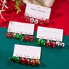 Creative Red Green Christmas Resin Ball Earrings Set for Women Simple Snowflake Xmas Tree Pattern Earrings Party Jewelry Gift