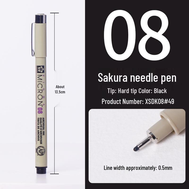 SAKURA Japanischer wasserfester Fineliner für Anime- und Konturzeichnungen