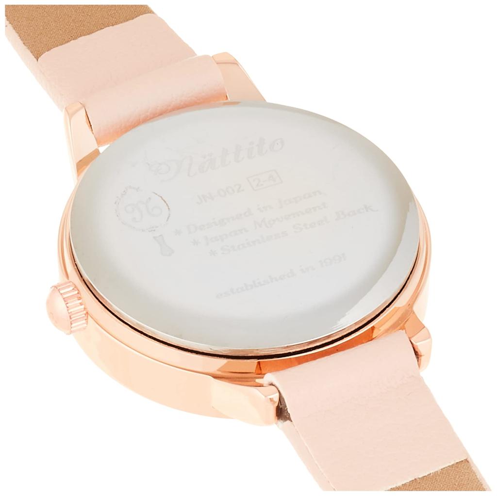 Fieldwork Analog Patre Pink Gold with Leather Pink Women's Watch, Strap, JN002-3,