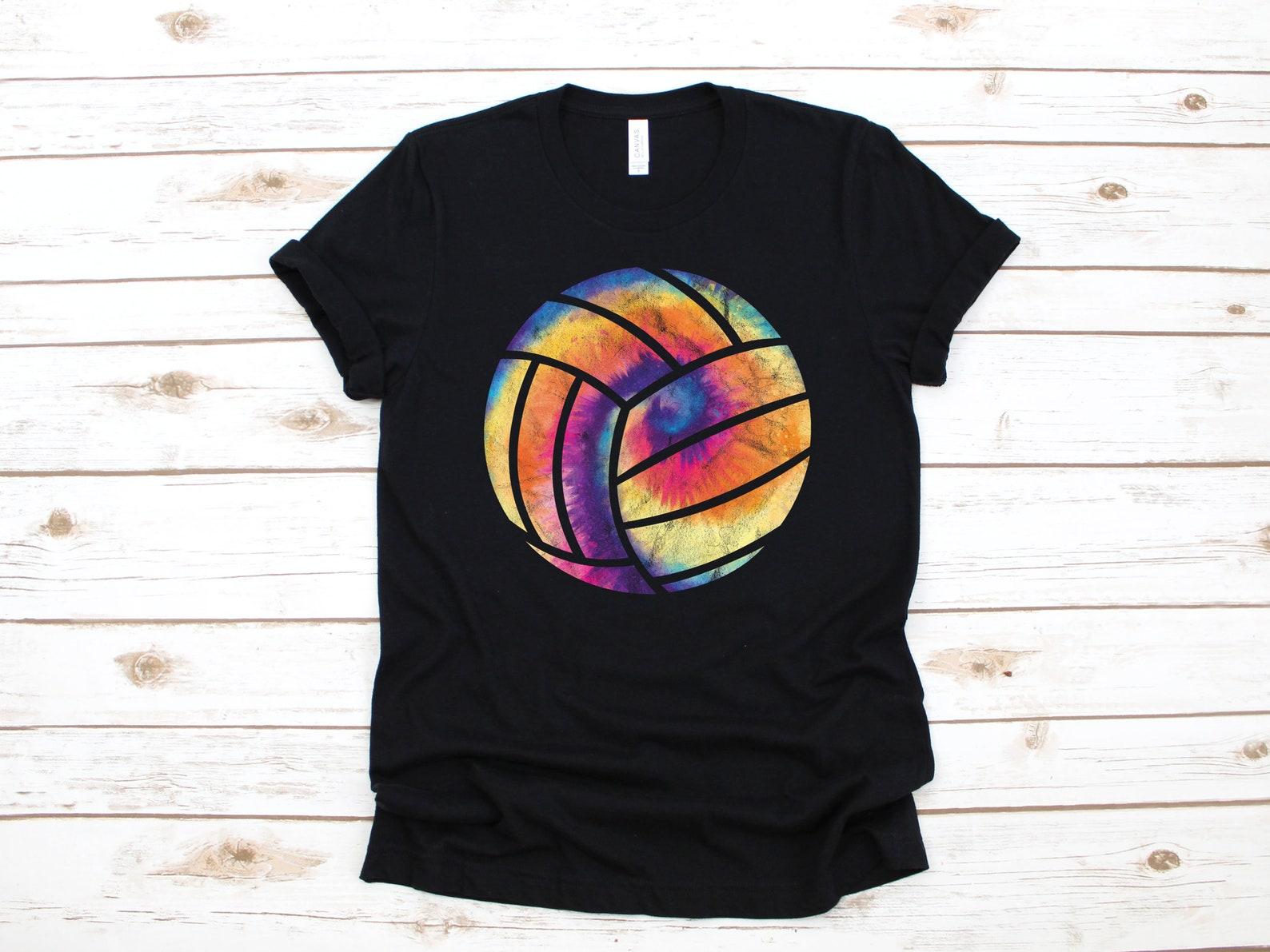 Tye Dye Volleyball T-Shirt, Colorful Volleyball Tank Top, T-shirt, T-shirt,T-shirt, Kids Tee Apparel Gift L