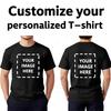 Individuelles Herren T-Shirt Fügen Sie hier Ihre eigene Nachricht ein Sommer T-Shirt Premium Baumwolle Bequemes Unisex T-Shirt Personalisiert 4XL 5XL