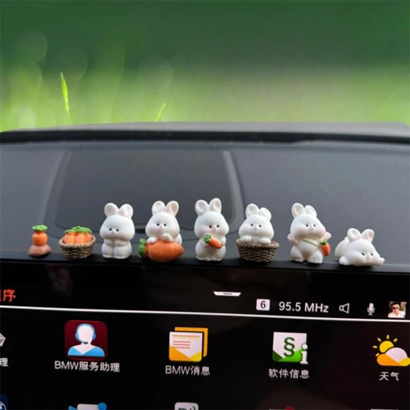 

Car interior accessories, car center console decorations, cute bunny car accessories, electric vehicle accessories