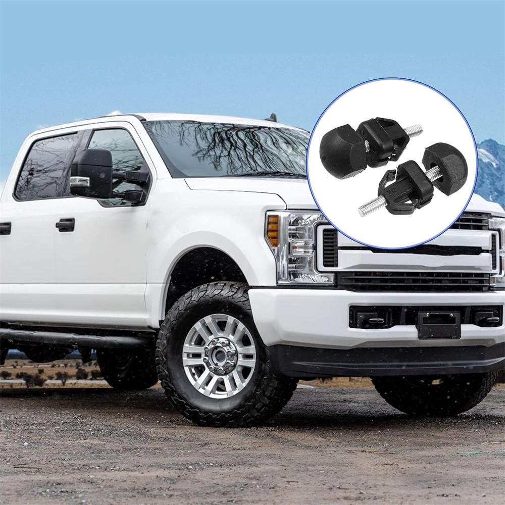 2 Pcs Hood Rest Bumper For Ford F-150 F-250 Lincoln Mark LT Jaguar S-Type XF XFR