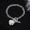 Bracciale Moda Personalità Bracciale Chiave Set Diamanti Bracciale Cuore Pesco Bracciale Femminile