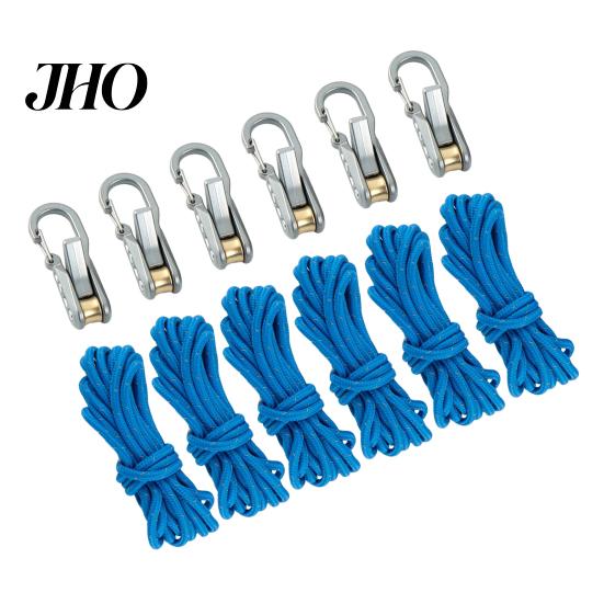 Weather-resistant Rope Tensioner 2/6/8/10/12/16/20Pcs with Roller Cord Heavy Duty Metal Outdoor Backpacking Hiking Boating Camping Guyline Adjuster