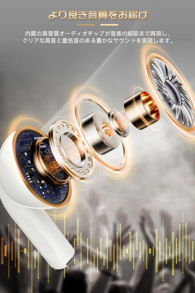 Immersive Sound Quality with ANC Wireless Bluetooth Automatic Touch Sound ENC Noise Sound Leakage Low IPX7 Fast Separate Left and Right Comfortable