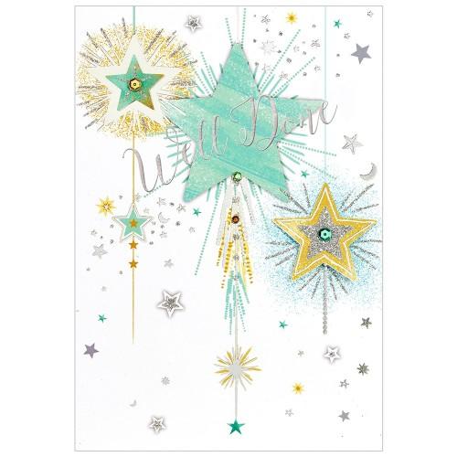 Simon Elvin Isabel Garden Well Done Stars Greetings Card (Pack of 6)