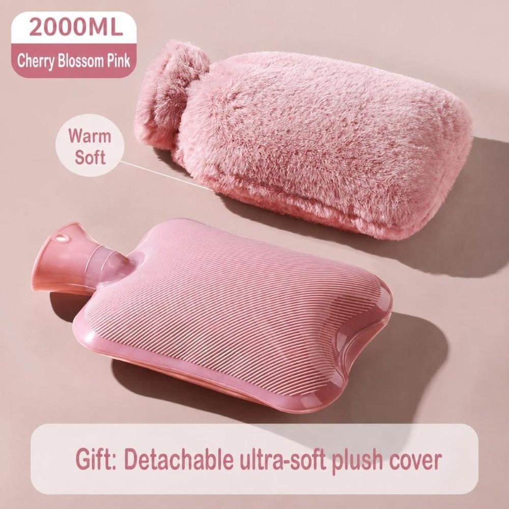 1000ml/2000ml Hot Water Bag Leak-proof Warm Compress Heater Durable Hot Water Bottle Home Office