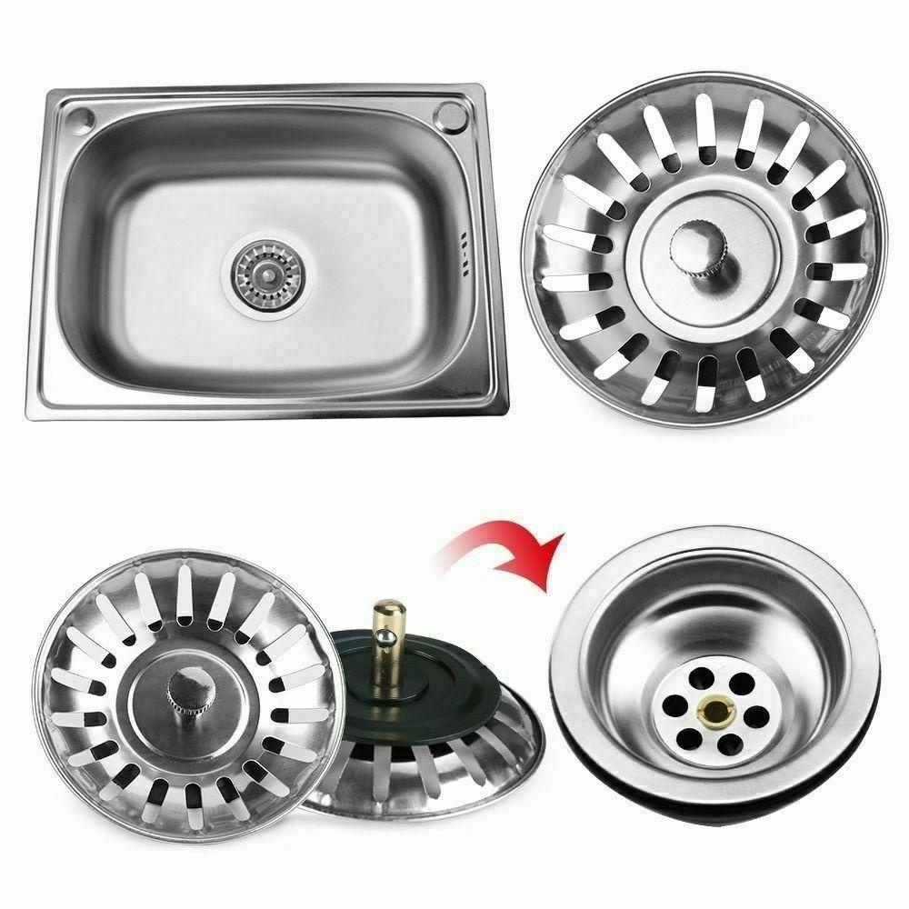 2PCS Sink Drain Stainless Steel Sink Stopper Drain Cover Filter Basket Strainer for Kitchen Dishwasher Kitchen Accessories
