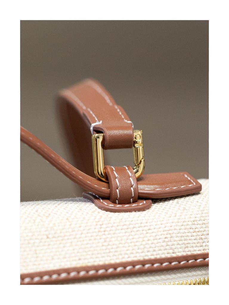 2025 Sommer Damen LP19 Canvas Rindsleder Patchwork Hand-Crossbody-Tasche