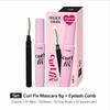ETUDE Curl Fix Mascara 8g + Lash Comb Set – Long-Lasting Curling, Smudge-Proof Volume & Definition