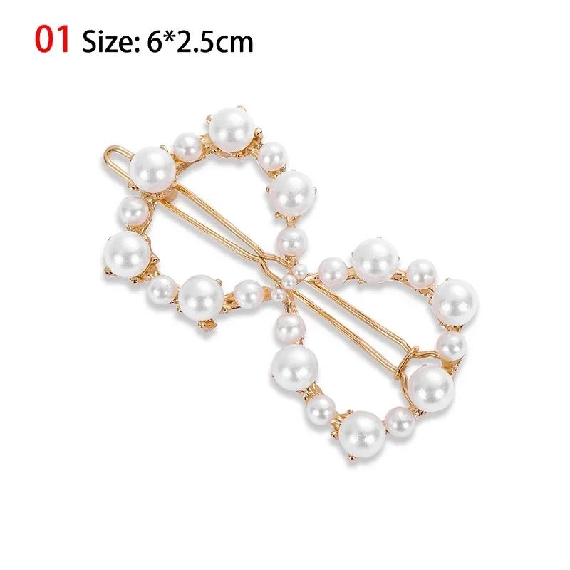 1PC Popular Hairpins For Girls Fashion Imitiation Pearl Hair Clip Snap Barrettes Women Handmade Pearl Flowers Hair Accessories