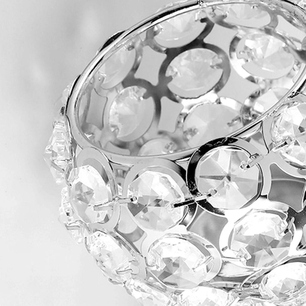 Crystal Bowl Tealight Candle Holder Stand Candlestick Table Centerpiece Ornaments Candelabra for