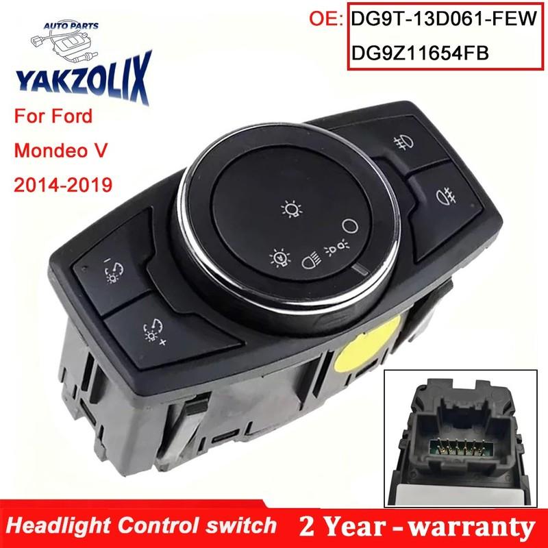 For Ford Mondeo V 2014 2015 2016 2017 2018 Headlight Fog Head Light Control Switch Car Parts DG9T-13D061-FEW DG9Z11654FB