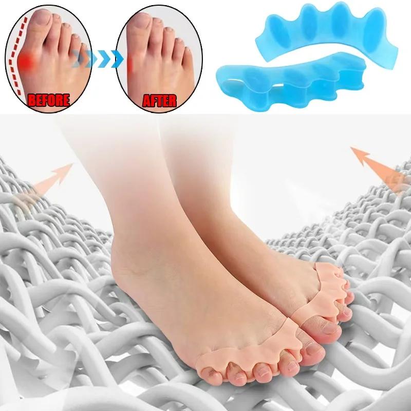 1Pair (2pcs) New Soft Gel Toe Separator Bunion Corrector Hammer Toe Straightener Spacers Stretcher Foot Care Tool