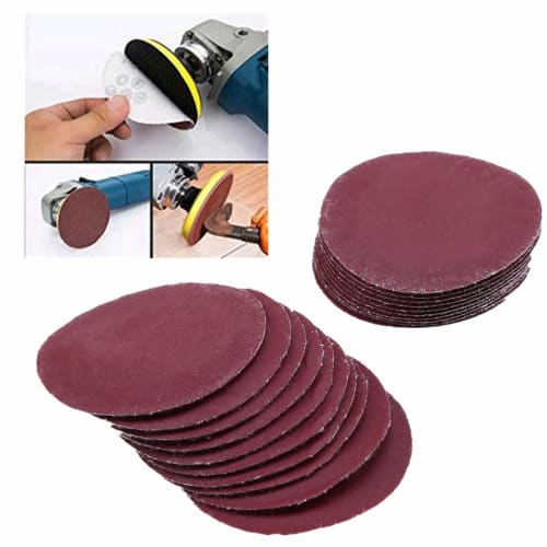 Pack of 60 100mm Sanding Discs, Water-Resistant Sanding Paper, Round, for Sanding Metal, Wood, and Metal Surfaces, Mixed Grit Abrasive Paper, 320, 600