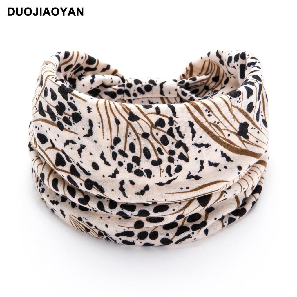 Leopard Print Knotted Headband - Autumn/Winter Sweat-Absorbing Elastic Headscarf for Cool Girls