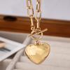 Women's Pendant Necklace, Fashionable and Simple Style, Large Heart-Shaped Pendant, Ot Clasp Necklace Jewelry Gift, Suitable for Women, Valenti