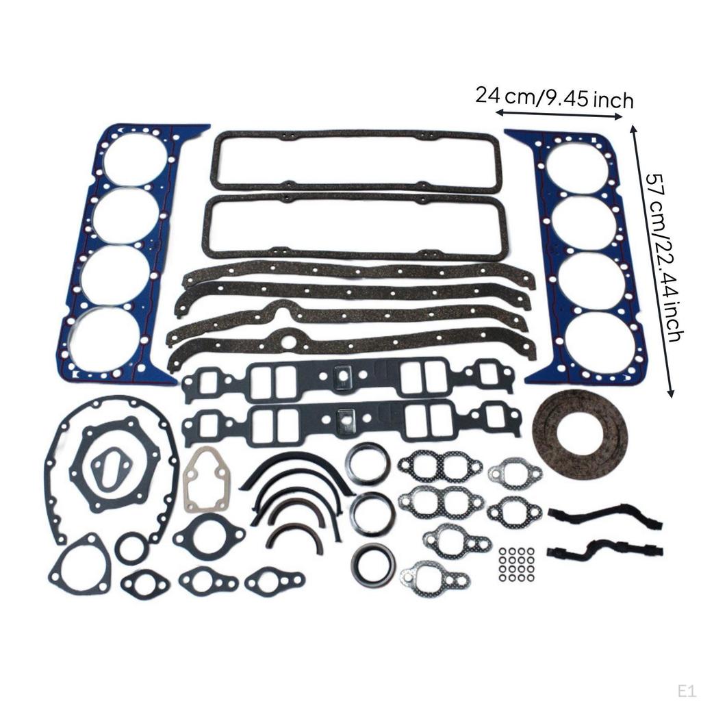 Engine Overhaul Gasket Set Complete SBC Kit Multi-Component for Mechanics